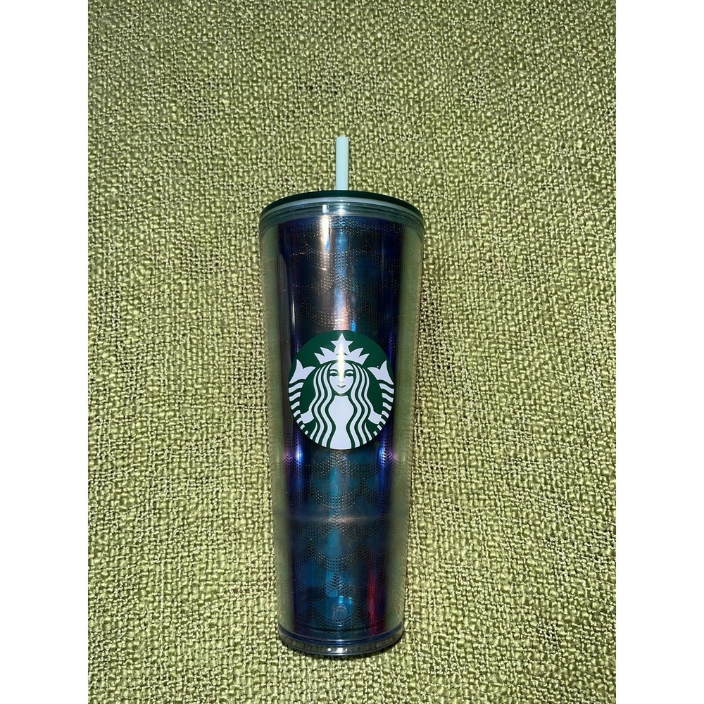 Starbucks Holiday Iridescent tumbler Mermaid Tail Cold Cup 24oz